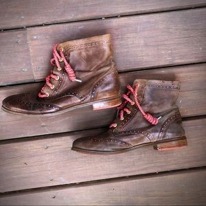 Sperry Top Sider - Brown Leather Lace Up Booties